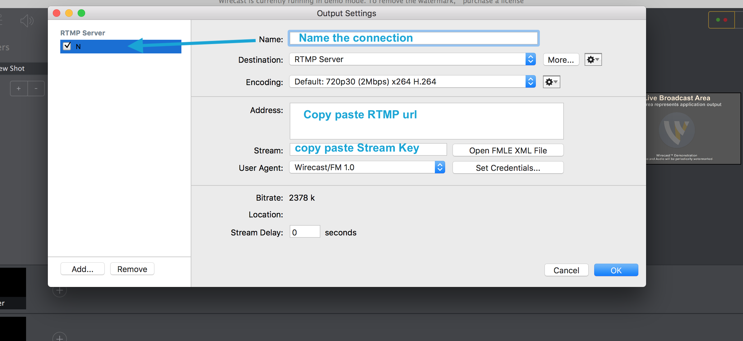 problems with wirecast streaming server